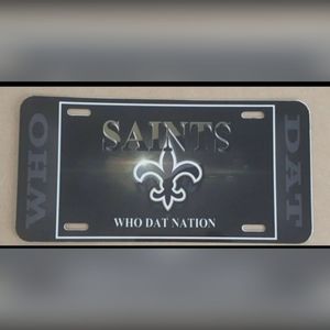 Saints License Plate Car Tag